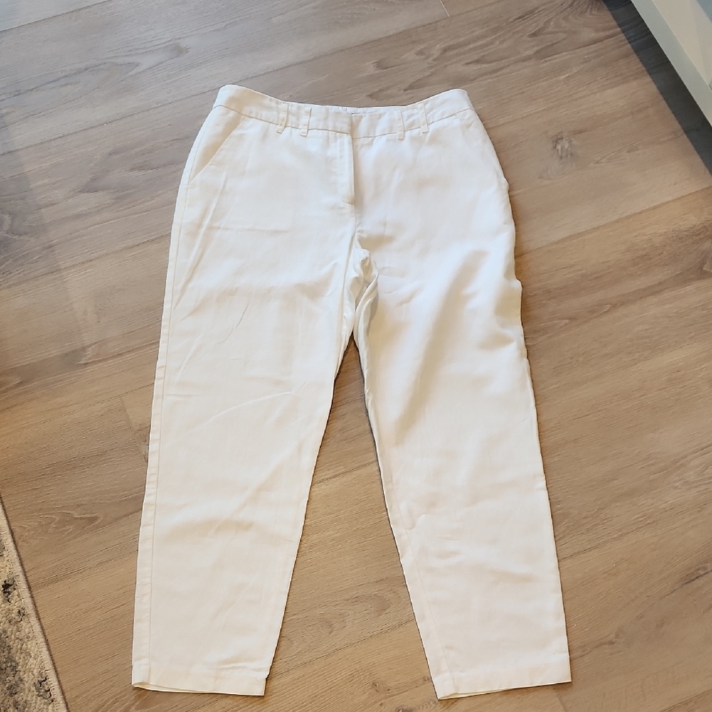 Women's White Linen Mix Pants UK Sizing